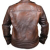 Men's Rustic Leather Motorcycle Jacket Back