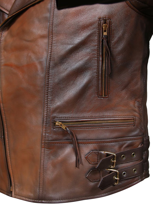 Men's Rustic Leather Motorcycle Jacket | Exclusively On Sale