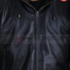 Power Tommy Egan Leather Hooded Jacket