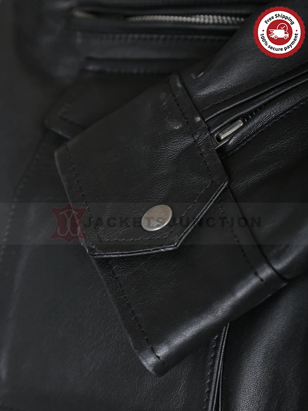 RE6 Leon Black Leather Jacket