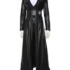 Regina King Watchmen Black Leather Trench Coat