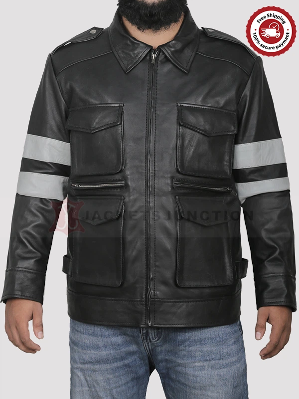 Resident Evil 6 Black Leather Jacket