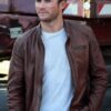 Scott Eastwood Fate 8 Little Nobody Brown Leather Jacket