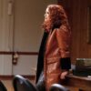 Supernatural S15 Danneel Ackles Shearling Brown Leather Coat