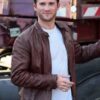 The Fate Of The Furious Scott Eastwood Brown Biker Jacket