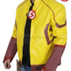 The Flash Wally West Leather Kid Flash Yellow Jacket