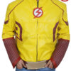 The Flash Wally West Kid Flash Leather Yellow Jacket