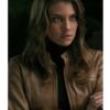 Tv Series Supernatural Lauren Cohan Brown Leather Jacket