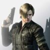 Video Game Resident Evil 6 Leon Kennedy Black Leather Jacket