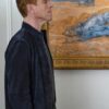 Billions S05 Damian Lewis Dark Blue Leather Jacket