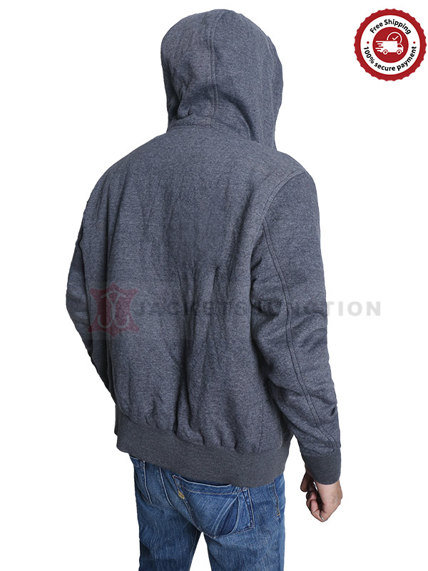 Damian Lewis Fleece Grey Hoodie