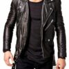 Men's Slim Fit Motorcycle Leather Jacket