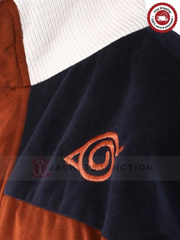 Naruto Uzumaki Brown Bomber Jacket Detailed