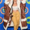 Alicia Keys MTV Music Awards Oversize Shearling Coat