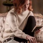 Beth Harmon The Queen’s Gambit White Sweater