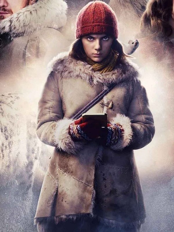 His Dark Materials Dafne Keen Sheepskin Leather Fur Hooded Coat