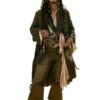 Johnny Depp Pirates of The Caribbean Brown Wool Coat