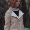 Tv Series The Queen’s Gambit Anya Taylor-Joy Pink Checkered Coat