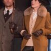 Michelle Dockery The Gentlemen Brown Wool Coat