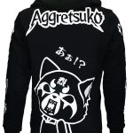 Aggretsuko Sleeve Faces Black Hoodie