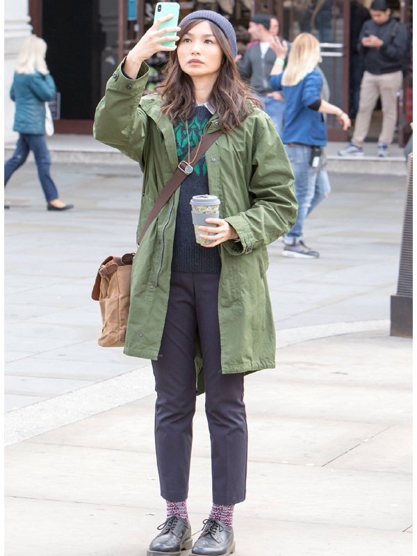 Gemma Chan The Eternals Sersi Green Trench Coat