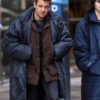 Jeremy Renner Hawkeye Blue Puffer Coat