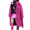 Lily Collins Pink Trench Coat