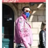 Nicolas Cage Pink Biker Jacket