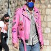 Nicolas Cage Pink Motorcycle Jacket