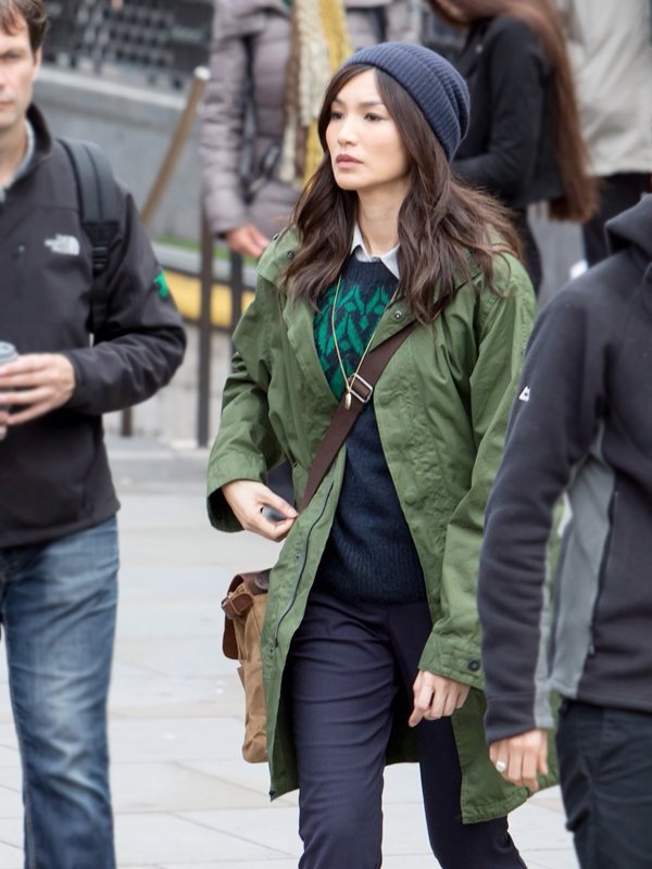 The Eternals Gemma Chan Green Coat