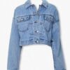 Tv Series Emily In Paris Camille Razat Blue Cropped Denim Jacket