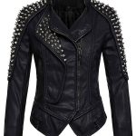 Women's Punk Stylish Studded Leather Jacket