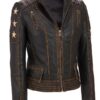 Women's Stars and Stripes Aged Leather Jacket