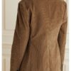 Classic Brown Corduroy Coat For Women's