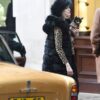 Emma Stone Cruella 2021 Cruella De vil Black Fur Sleeveless Coat