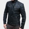 Hispar Black Vintage Motorcycle Jacket For Men's