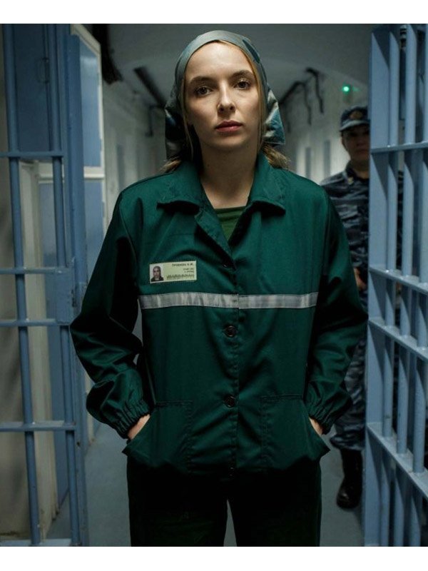 Jodie Comer Killing Eve Villanelle Green Jacket