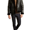 Men's Black B-3 Sheepskin Leather Jacket