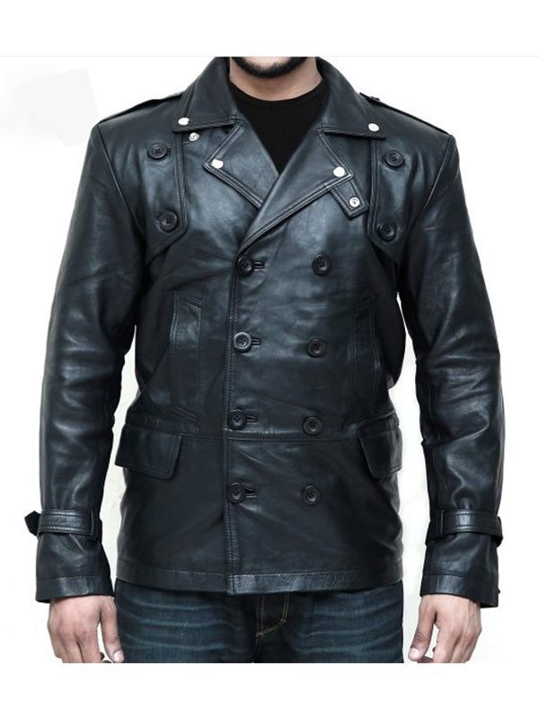 Buy - Men's Black Leather Coat | Black Biker Style Coat