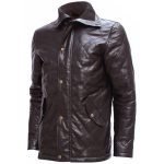 Men's Elegant Leather Quilted Jacket