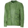 Men's Green Biker Leather Jacket