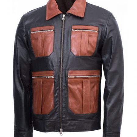 Mens' Guarda Vintage Leather Jacket | Black Biker Leather Jacket