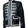 Men's Military Style Leather Jacket