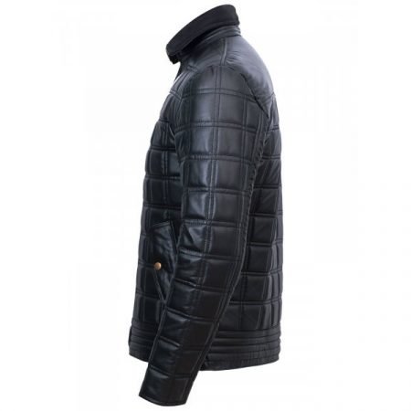 Men’s Trimmed Quilted Leather Jacket | Quilted Leather Jacket