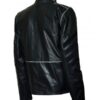 Military Style Black & White Leather Jacket For Men's