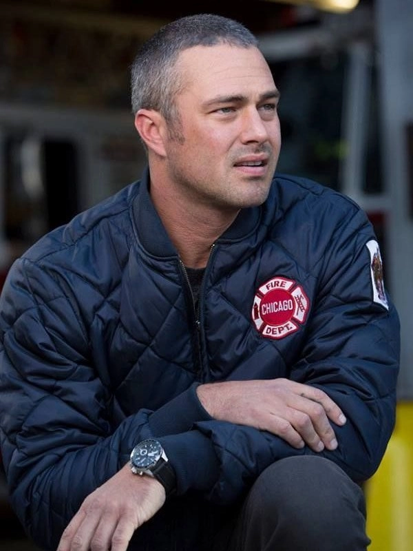 Chicago P.D Kelly Severide Blue Quilted Jacket | Taylor Bomber Jacket