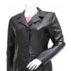 Women's Casual Black Leather Blazer