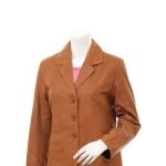 Women's Casual Tan Leather Blazer