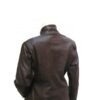 Women's Choclate Brown 4 Button Leather Jacket