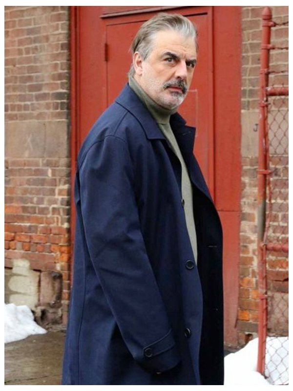 Chris Noth The Equalizer William Bishop Blue Cotton Coat